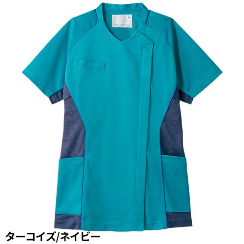 スクラブ 白衣 レディース 女性用 住商モンブラン スクラブ レディス 半袖 MS356-30 -49 -89 -90 医療 制服 ユニフォーム 医者 医師 看護師 ナース 病院 おしゃれ かわいい 可愛い かっこいい