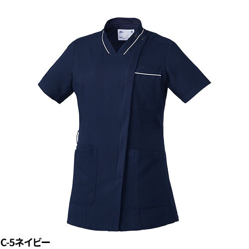ジャケット 白衣 ケーシー MZ-0217 医療 ミズノ MIZUNO レディース 女性用 半袖 医師 医者 女医 看護師 ナース 医療用 病院 整体 人気 上衣 医務衣 診察衣 制電 ストレッチ 伸縮性 可愛い かわいい おしゃれ おすすめ 通販