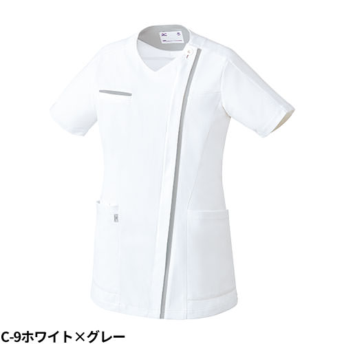 ジャケット 白衣 ケーシー MZ-0235 医療 ミズノ MIZUNO レディース 女性用 半袖 医師 女医 医者 看護師 ナース 薬剤師 医療用 人気 上衣 医務衣 診察衣 ストレッチ 伸縮性 動きやすい 可愛い かわいい おしゃれ