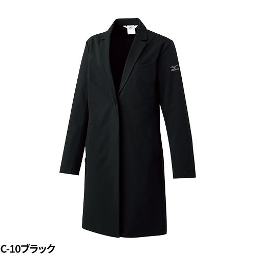 ドクターコート 長袖 MZ-0307 ミズノ MIZUNO 白衣 レディース 女性用 ストレッチ ウィメンズ 医者 女医 病院 看護師 ナース エステ 医療用 制服 ユニフォーム 名入れ おしゃれ かわいい 可愛い 動きやすい おすすめ