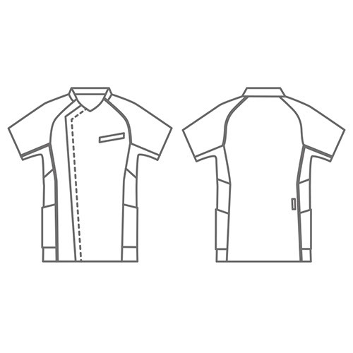 スクラブ 白衣 メンズ 男性用 住商モンブラン スクラブ メンズ 半袖 MS855-39、MS855-43、MS855-89 医療 制服 ユニフォーム 医者 医師 看護師 ナース 病院 おしゃれ かっこいい医療用 前開き ファスナー クリニック