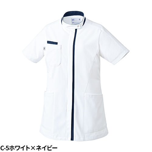 ケーシー 白衣 ジャケット MZ-0233 医療 ミズノ MIZUNO レディース 女性用 半袖 医師 医者 看護師 ナース 医療用 人気 上衣 医務衣 診察衣 ストレッチ 伸縮性 涼しい ポケット 可愛い かわいい おしゃれ おすすめ
