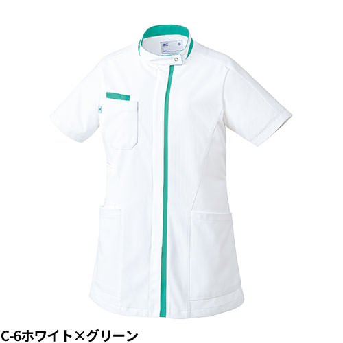 ケーシー 白衣 ジャケット MZ-0233 医療 ミズノ MIZUNO レディース 女性用 半袖 医師 医者 看護師 ナース 医療用 人気 上衣 医務衣 診察衣 ストレッチ 伸縮性 涼しい ポケット 可愛い かわいい おしゃれ おすすめ