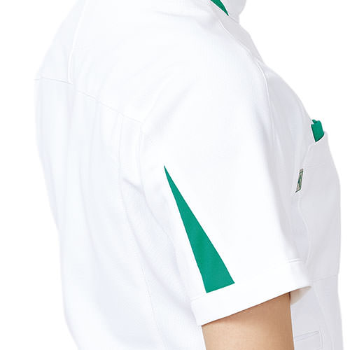 ケーシー 白衣 ジャケット MZ-0233 医療 ミズノ MIZUNO レディース 女性用 半袖 医師 医者 看護師 ナース 医療用 人気 上衣 医務衣 診察衣 ストレッチ 伸縮性 涼しい ポケット 可愛い かわいい おしゃれ おすすめ