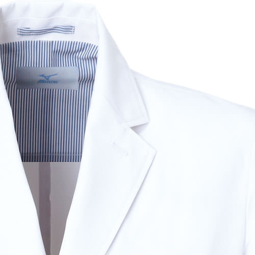 ドクターコート 長袖 MZ-0025 ミズノ MIZUNO 白衣 メンズ 男性用 医者 病院 看護師 ナース 薬剤師 薬局 整骨院 医療用 実験 制服 ユニフォーム ポケット 名入れ おしゃれ かっこいい 動きやすい おすすめ