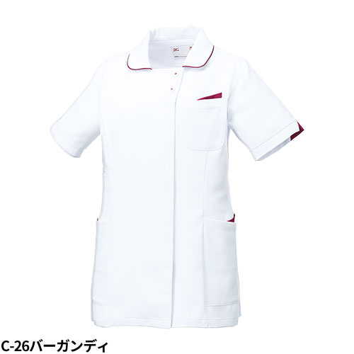 ジャケット 白衣 ケーシー MZ-0160 医療 ミズノ MIZUNO レディース 女性用 半袖 医師 医者 女医 看護師 ナース 技師 医療用 病院 人気 上衣 医務衣 診察衣 ストレッチ 可愛い かわいい 透け防止 おしゃれ おすすめ
