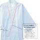 患者衣ガウン 病衣 検診衣 患者着 入院着 男女兼用 ブルーストライプ 寝たきりの方の着替えも楽な浴衣（ガウン）型 KAZEN カゼン 289-98 おしゃれ かわいい 可愛い【検査・検診・入院】