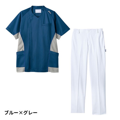 スクラブ 上下セット 白衣 白パンツ 住商モンブラン メンズ 男性用 医療 医師 医者 歯医者 看護師 半袖 ナース ナース服 手術衣 軽量 CHM856-30・49・90 CHM652-10 制服 ユニフォーム 病院 介護 訪問看護 おしゃれ かわいい 可愛い かっこいい