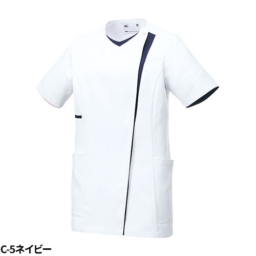 ジャケット 白衣 ケーシー チュニック MZ-0163 医療 ミズノ MIZUNO レディース 女性用 半袖 医師 医者 看護師 ナース 医療用 人気 病院 病院実習 上衣 医務衣 診察衣 動きやすい 丈夫 制菌 可愛い かわいい おしゃれ