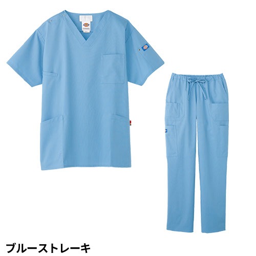 【メール便対応】白衣 上下セット(7033SC+5017SC) スクラブ パンツ ディッキーズ Dickies ユニセックス 男女兼用 医療 医師 医者 看護師 ナース 手術衣 人気 制服 ユニフォーム 病院 介護 おしゃれ かわいい かっこいい