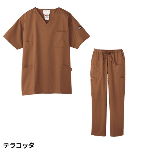 【メール便対応】白衣 上下セット(7033SC+5017SC) スクラブ パンツ ディッキーズ Dickies ユニセックス 男女兼用 医療 医師 医者 看護師 ナース 手術衣 人気 制服 ユニフォーム 病院 介護 おしゃれ かわいい かっこいい