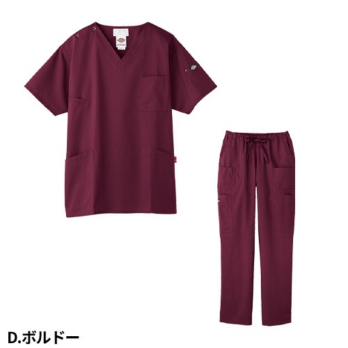 【メール便対応】白衣 上下セット(7033SC+5017SC) スクラブ パンツ ディッキーズ Dickies ユニセックス 男女兼用 医療 医師 医者 看護師 ナース 手術衣 人気 制服 ユニフォーム 病院 介護 おしゃれ かわいい かっこいい