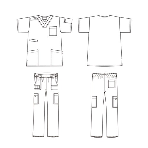 【メール便対応】白衣 上下セット(7033SC+5017SC) スクラブ パンツ ディッキーズ Dickies ユニセックス 男女兼用 医療 医師 医者 看護師 ナース 手術衣 人気 制服 ユニフォーム 病院 介護 おしゃれ かわいい かっこいい