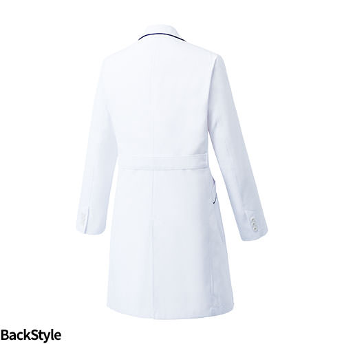 ドクターコート 長袖 MZ-0107 ミズノ MIZUNO 白衣 レディース 女性用 ウィメンズ 医者 病院 看護師 ナース 医療用 制服 ユニフォーム 名入れ パイピング おしゃれ かわいい 可愛い 動きやすい おすすめ