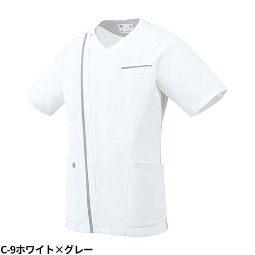 ジャケット 白衣 ケーシー MZ-0237 医療 ミズノ MIZUNO メンズ 男性用 半袖 医師 医者 看護師 ナース 医療用 人気 病院 整体 上衣 医務衣 診察衣 ストレッチ 伸縮性 動きやすい かっこいい おしゃれ おすすめ 通販