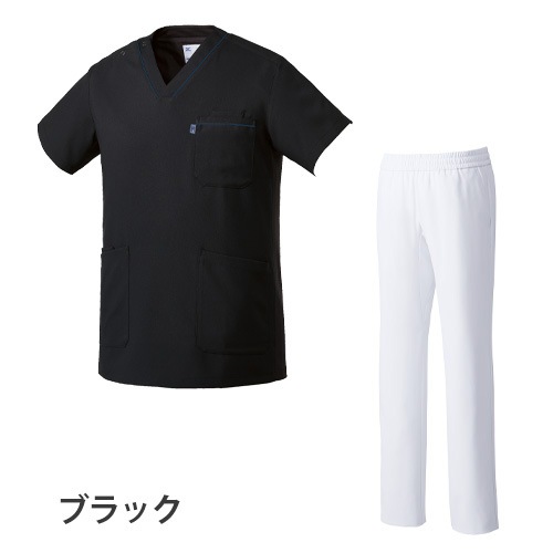 スクラブ 上下セット 白衣 白パンツ MIZUNO ミズノ ユニセックス