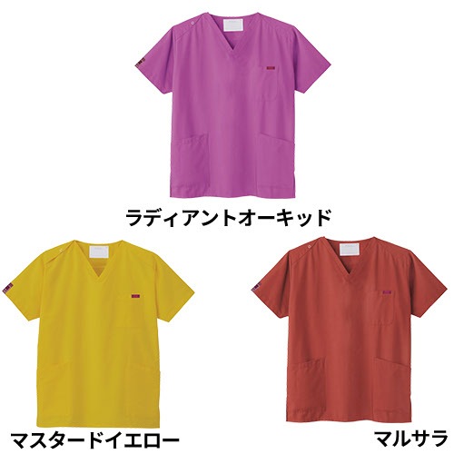 【メール便対応】白衣 上下セット(7000SC+6003SC) スクラブ パンツ PANTONE パントン FOLK ユニセックス 男女兼用 医療 医師 医者 看護師 ナース 手術衣 人気 制服 ユニフォーム 病院 介護 おしゃれ かわいい かっこいい