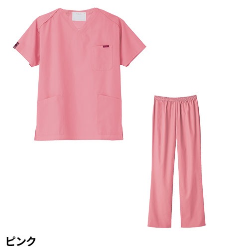 【メール便対応】白衣 上下セット(7000SC+6003SC) スクラブ パンツ PANTONE パントン FOLK ユニセックス 男女兼用 医療 医師 医者 看護師 ナース 手術衣 人気 制服 ユニフォーム 病院 介護 おしゃれ かわいい かっこいい