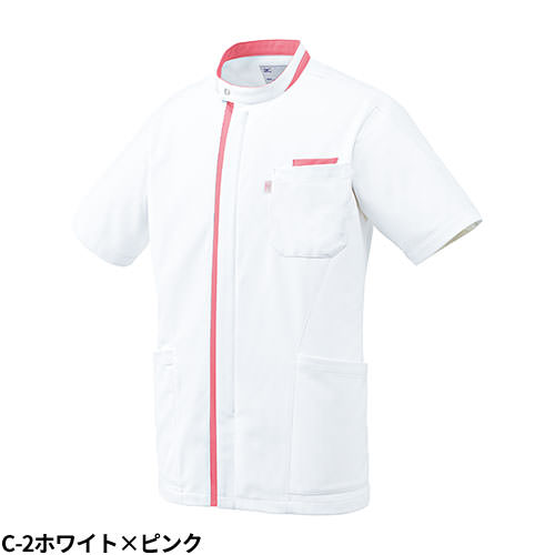 ケーシー 白衣 ジャケット MZ-0234 医療 ミズノ MIZUNO メンズ 男性用 半袖 医師 医者 看護師 ナース 医療用 病院 人気 上衣 医務衣 診察衣 ストレッチ 伸縮性 涼しい ポケット かっこいい おしゃれ おすすめ 通販