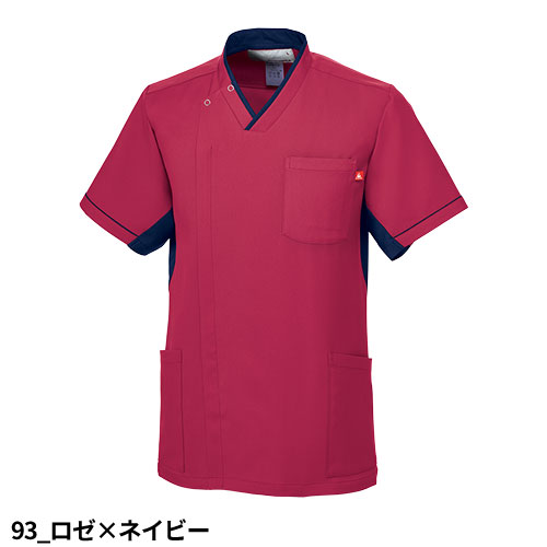 ユニセックス Vネック スクラブ 医療 白衣 UQM1533 UQM1534 男女兼用 ルコックスポルティフ ナース服 半袖 医療用 病院 看護師 医者 研修医 手術衣 手術着 速乾 工業洗濯 ストレッチ 病院 かっこいい 可愛い かわいい おしゃれ 動きやすい