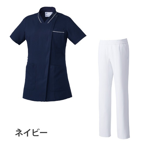 スクラブ 上下セット 白衣 白パンツ MIZUNO ミズノ レディース 女性用 医療 医師 医者 歯医者 看護師 半袖 ナース ナース服 手術衣 ストレッチ MZ-0217 MZ-0127 制服 ユニフォーム 病院 エステ 介護 おしゃれ かわいい 可愛い