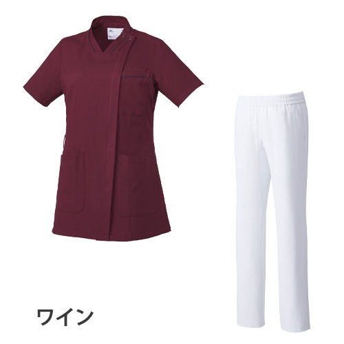 スクラブ 上下セット 白衣 白パンツ MIZUNO ミズノ レディース 女性用 医療 医師 医者 歯医者 看護師 半袖 ナース ナース服 手術衣 ストレッチ MZ-0217 MZ-0127 制服 ユニフォーム 病院 エステ 介護 おしゃれ かわいい 可愛い
