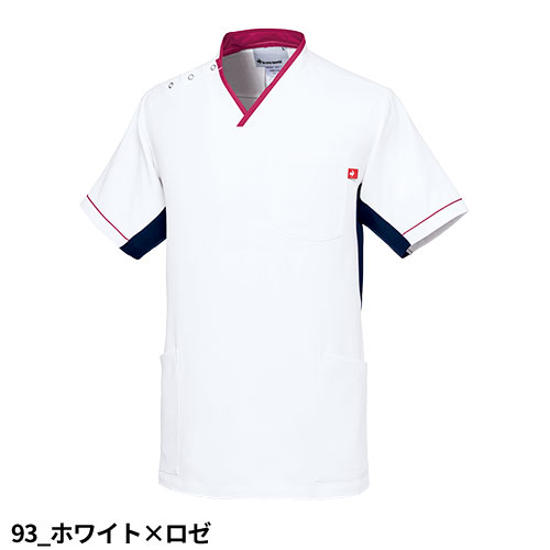 ユニセックス Vネック スクラブ 医療 白衣 UQM1536 UQM1537 男女兼用 ルコックスポルティフ ナース服 半袖 医療用 病院 看護師 医者 研修医 手術衣 手術着 速乾 ストレッチ 上品 病院 かっこいい 可愛い かわいい おしゃれ 動きやすい