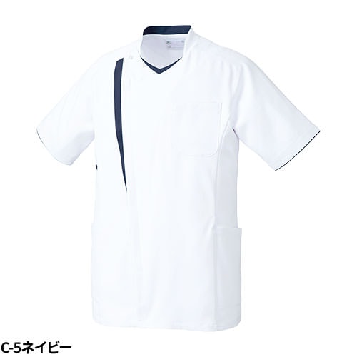 ジャケット 白衣 ケーシー MZ-0162 医療 ミズノ MIZUNO メンズ 男性用 半袖 医師 医者 看護師 ナース 病院 外科 病院見学 医療用 人気 上衣 医務衣 診察衣 ファスナー 制菌 動きやすい 丈夫 かっこいい おしゃれ
