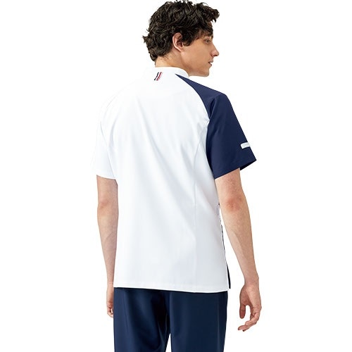 ユニセックス スクラブ 医療 白衣 UQM1543 UQM1545 男女兼用 ルコックスポルティフ ナース服 半袖 医療用 病院 看護師 医者 研修医 手術衣 手術着 速乾 ストレッチ 涼しい 病院 かっこいい 可愛い かわいい おしゃれ 動きやすい