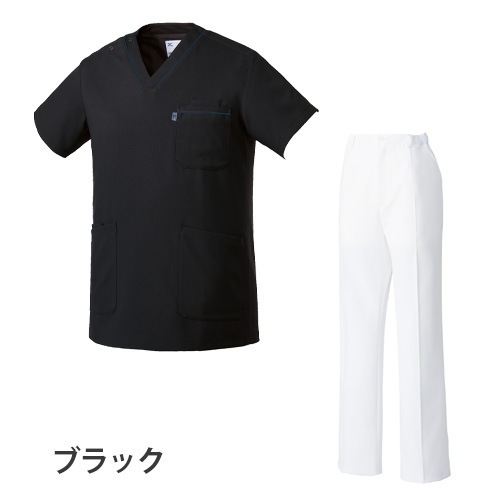 スクラブ 上下セット 白衣 白パンツ MIZUNO ミズノ レディース