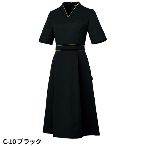 MICHEL からかい KLEIN 黒 ノースリーブ チュニック ワンピース L 38