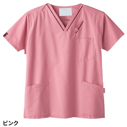 スクラブ 白衣 医療 PANTONE パントン ユニセックス 男女兼用 半袖 7003SC FOLK 医者 看護師 ナース ナース服 研修医 医療用 人気 制服 ユニフォーム シンプル ポケット 多い 病院 介護 可愛い かわいい かっこいい おしゃれ 動きやすい