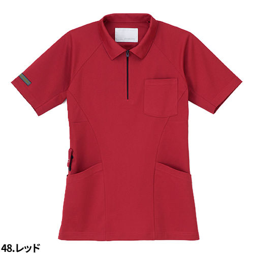 ニット シャツ ポロシャツ 半袖 RK-5292 ナガイレーベン 介護服 仕事着