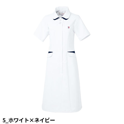 ワンピース 白衣 ナース服 UQW0040 ルコックスポルティフ 医療 ナースウェア 半袖 医療用 病院 クリニック 看護師 ナース 医者 医師 人気 タイト 吸汗速乾 快適 工業洗濯 ストレッチ 動きやすい 透け防止 透けにくい 制菌 膝丈