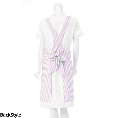 ナガイレーベン ストライプエプロン SR-16 エプロン 介護 介護士 介護用 制服 ユニフォーム 汚れ防止 おしゃれ かわいい看護師 ナース 医療 医療用 保育士 訪問介護