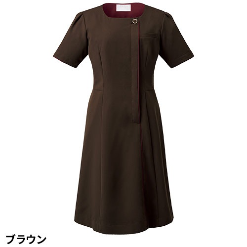 ワンピース 白衣 ナース服 3023SC 半袖 ナース ナースウェア FOLK フォーク レディース 女性用 ショート丈 短め 前開き ストレッチ 医療用 制服 ユニフォーム 看護師 病院 エステ サロン おしゃれ かわいい 可愛い