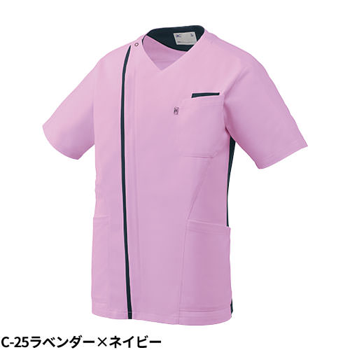 【メール便対応】スクラブ 白衣 医療 ミズノ MIZUNO メンズ 男性用 半袖 MZ-0239 ファスナー 前開き 医師 医者 看護師 ナース 人気 手術衣 オペ着 制服 ユニフォーム 抗ウイルス 快適 病院 介護 薬剤師 クリニック かっこいい おしゃれ 動きやすい