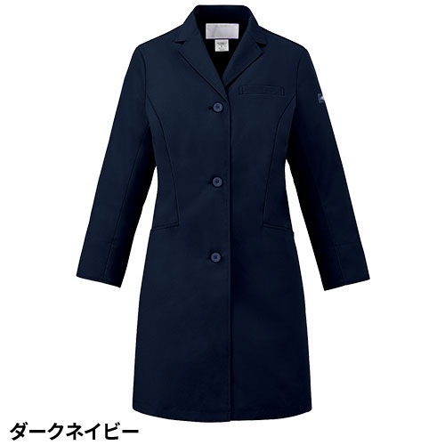 ドクターコート 白衣 2538NP レディスシングルコート ディッキーズ Dickies FOLK レディース 女性用 長袖 ロング丈 医師 病院 エステ 薬剤師 医療用 制服 ユニフォーム ボタン カジュアル おしゃれ かわいい 可愛い おすすめ