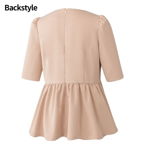 チュニック 白衣 医療用 看護師 ナース unite ユナイト チトセ ペプラムトップス（六分袖） FR-0003 かわいい クリニック エステ サロン おしゃれ かわいい医療 制服 ユニフォーム 病院