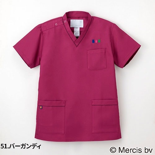 スクラブ 白衣 医療 半袖 MFT-5802 ナガイレーベン Naway 男女兼用