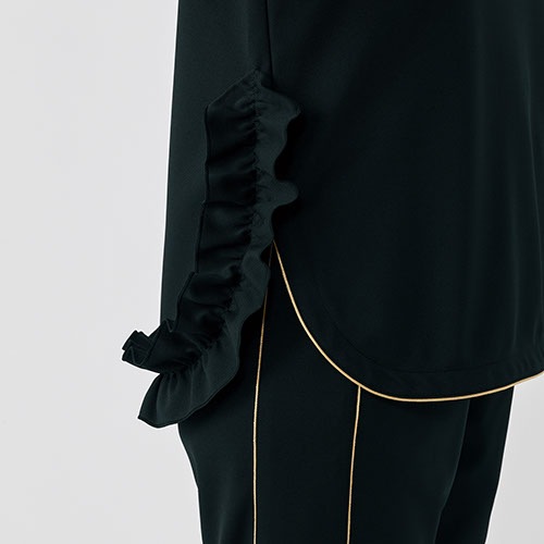 チュニック 白衣 医療用 看護師 ナース unite ユナイト チトセ フリルトップス（七分袖） FR-0005 かわいい クリニック エステ サロン おしゃれ かわいい医療 制服 ユニフォーム 病院