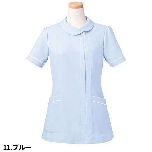 ジャケット 白衣 ケーシー ナースウェア R8441 医療 治療 リゼルヴァ RISERVA レディース 女性用 半袖 看護師 ナース 医療用 ...