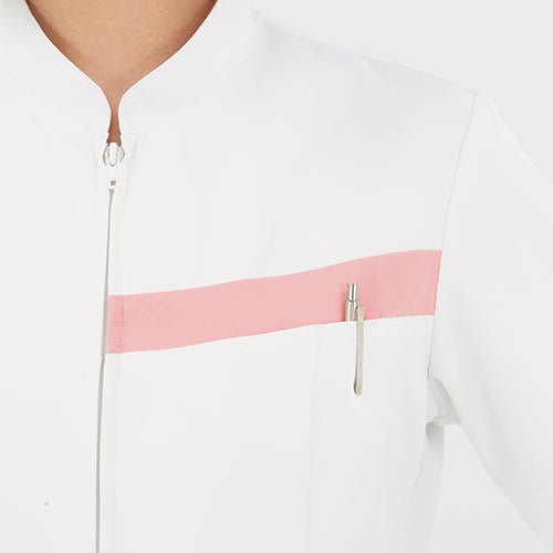 ジャケット 白衣 ケーシー 72-1246・1248 医療 襟なし 住商モンブラン メンズ 男性用 半袖 医師 医者 看護師 ナース 医学生 医療用 病院 作業療法 人気 上衣 医務衣 診察衣 ポケット 吸汗 かっこいい おしゃれ