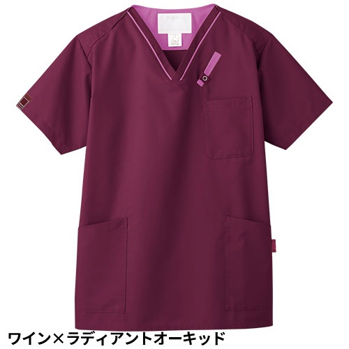 スクラブ 白衣 医療 PANTONE パントン ユニセックス 男女兼用 半袖 7042SC FOLK 医者 看護師 ナース ナース服 研修医 医療用 人気 制服 ユニフォーム ポケット 多い 病院 小児科 介護 可愛い かわいい かっこいい おしゃれ 動きやすい