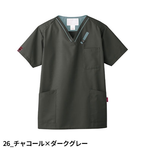 スクラブ 白衣 医療 PANTONE パントン ユニセックス 男女兼用 半袖 7042SC FOLK 医者 看護師 ナース ナース服 研修医 医療用 人気 制服 ユニフォーム ポケット 多い 病院 小児科 介護 可愛い かわいい かっこいい おしゃれ 動きやすい
