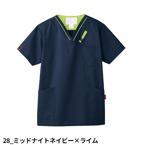 スクラブ 白衣 医療 PANTONE パントン ユニセックス 男女兼用 半袖 7042SC FOLK 医者 看護師 ナース ナース服 研修医 医療用 人気 制服 ユニフォーム ポケット 多い 病院 小児科 介護 可愛い かわいい かっこいい おしゃれ 動きやすい