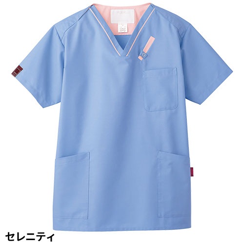 スクラブ 白衣 医療 PANTONE パントン ユニセックス 男女兼用 半袖 7042SC FOLK 医者 看護師 ナース ナース服 研修医 医療用 人気 制服 ユニフォーム ポケット 多い 病院 小児科 介護 可愛い かわいい かっこいい おしゃれ 動きやすい