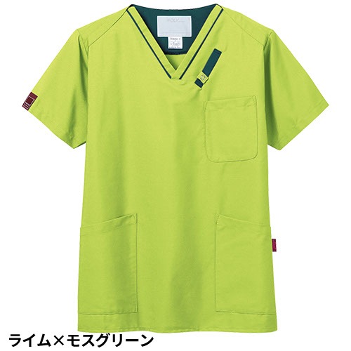 スクラブ 白衣 医療 PANTONE パントン ユニセックス 男女兼用 半袖 7042SC FOLK 医者 看護師 ナース ナース服 研修医 医療用 人気 制服 ユニフォーム ポケット 多い 病院 小児科 介護 可愛い かわいい かっこいい おしゃれ 動きやすい