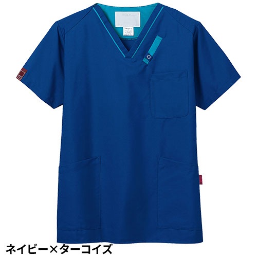 スクラブ 白衣 医療 PANTONE パントン ユニセックス 男女兼用 半袖 7042SC FOLK 医者 看護師 ナース ナース服 研修医 医療用 人気 制服 ユニフォーム ポケット 多い 病院 小児科 介護 可愛い かわいい かっこいい おしゃれ 動きやすい