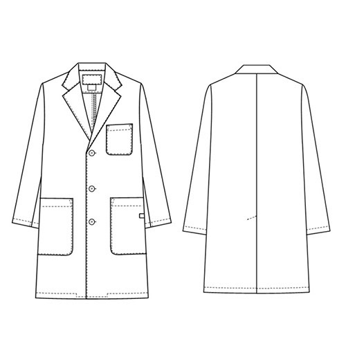 ドクターコート 白衣 メンズ 男性用 ナガイレーベン 男子シングル診察衣 JY-3400 医師 薬剤師 医療 制服 ユニフォーム 病院 おしゃれ かっこいい プロ仕様診察衣 実習衣 クリニック